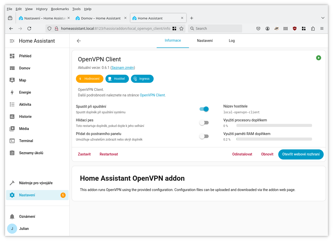 [
2025.12.08 Home Assistant OpenVPN addon summary
        ]